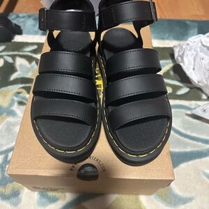 Dr. Martens Blaire Black Platform Sandals